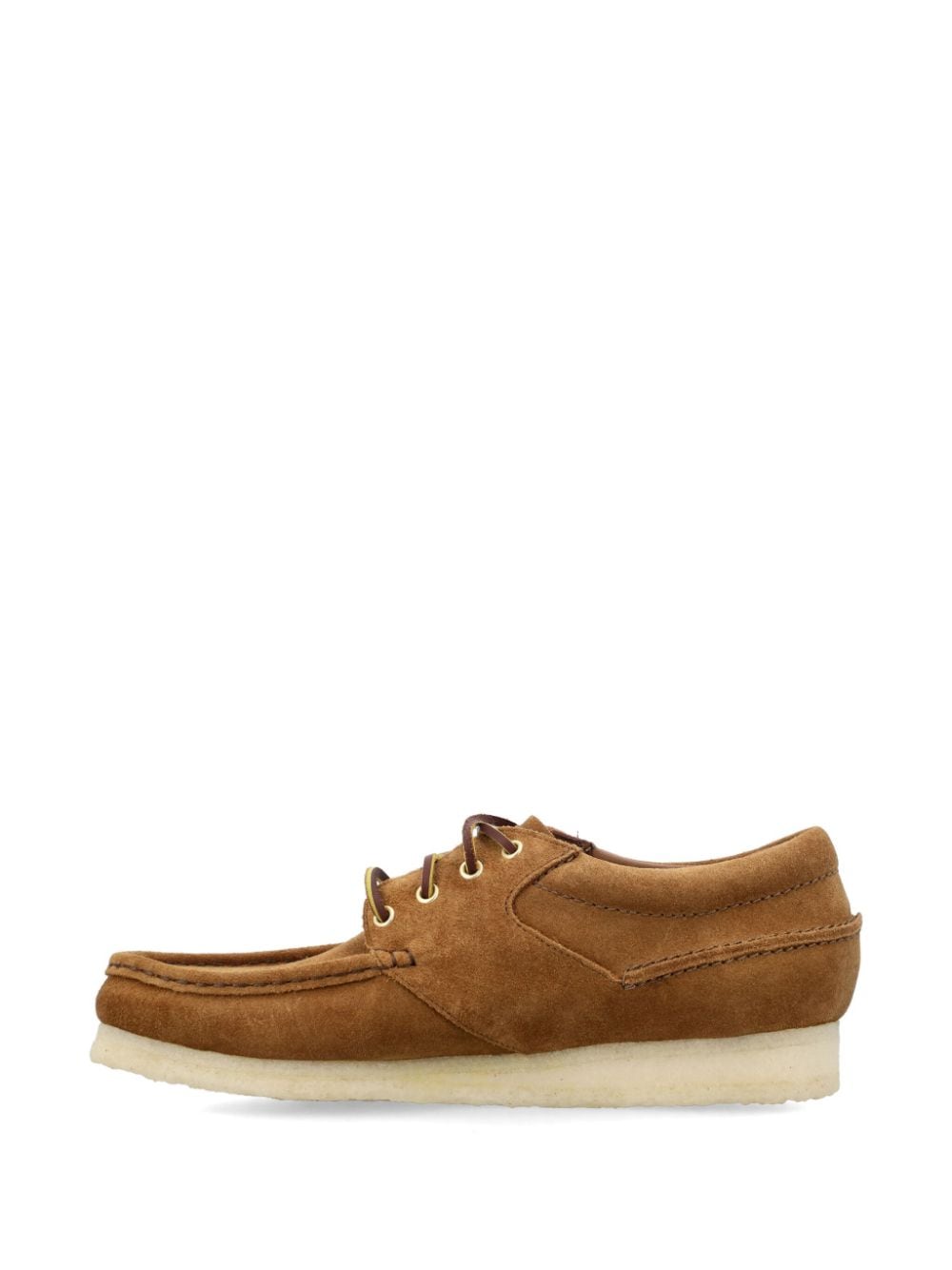 Shop Clarks Originals Wallabee Boat Suede Shoes In 褐色