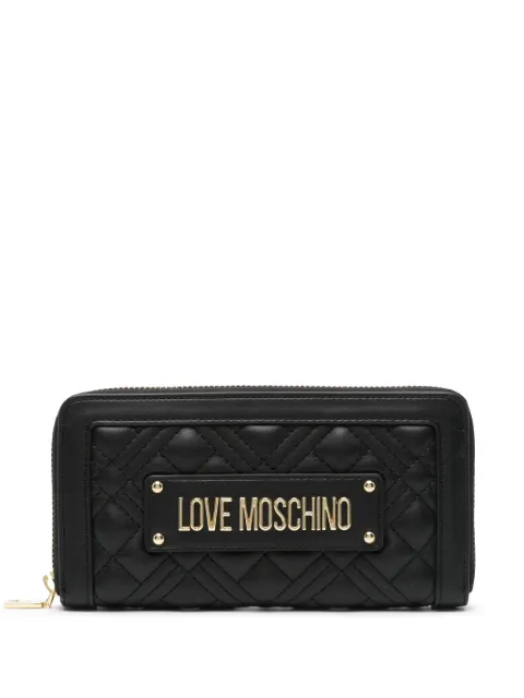 Love Moschino logo-plaque quilted wallet JC5600PP0ILA0 - 0