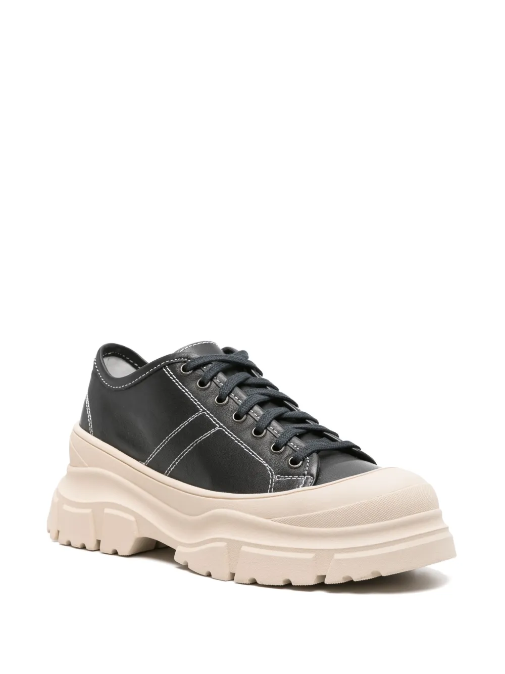 Shop Sofie D'hoore Feat Chunky Leather Sneakers In Black