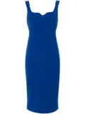 Victoria Beckham zip-up crepe midi dress - Blue