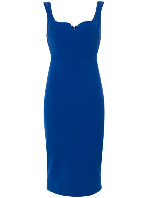 Victoria Beckham zip-up crepe midi dress