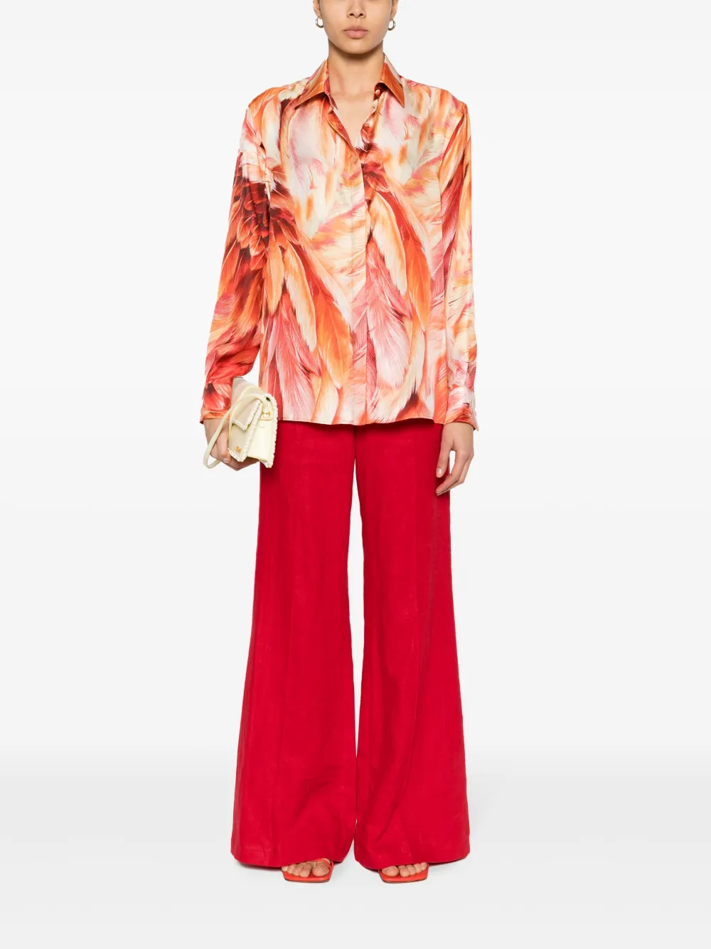 Roberto Cavalli Zijden blouse - Oranje