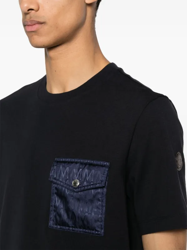 【関税込み】Moncler ブルー ロゴ Tシャツ Moncler ロゴ Tシャツ | ブルー | FARFETCH JP