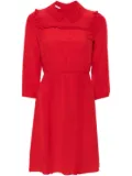 Miu Miu Pre-Owned 2000s ruffled detail silk dress - Red