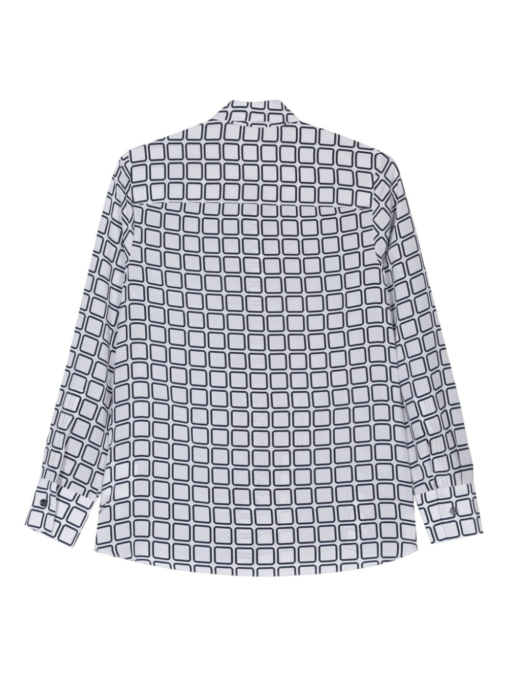 NUMEROOTTO GEOMETRIC-PRINT TIE-COLLAR SHIRT 