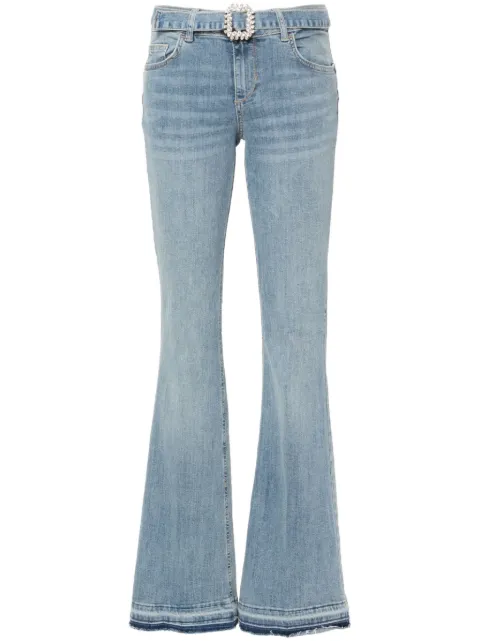 LIU JO belted mid-rise flared jeans