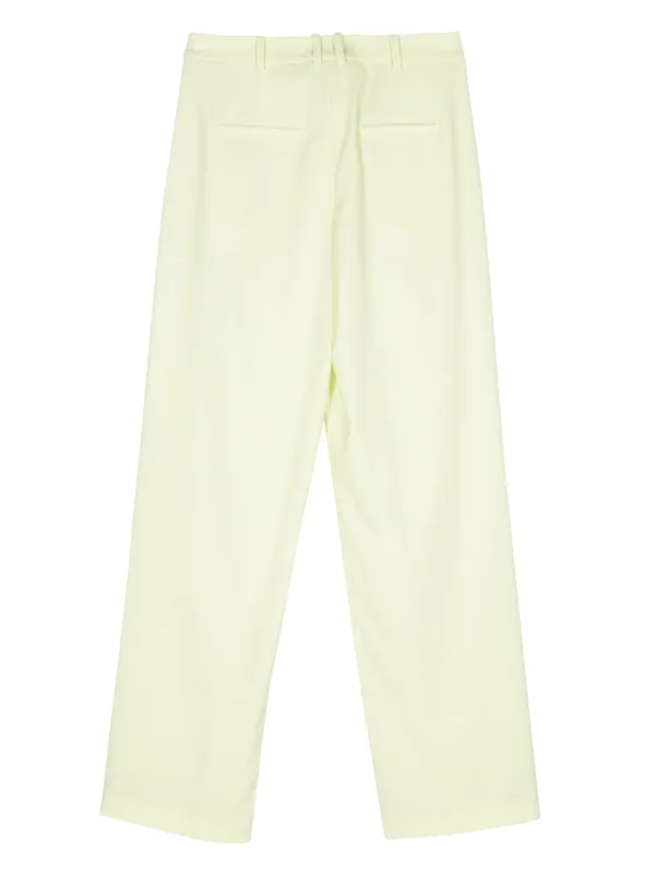 パンツ PATRIZIA PEPE Women Straight Pants 2P1673A057G598ME GREEN Patrizia Pepe pleat-detail straight-leg Trousers | Green