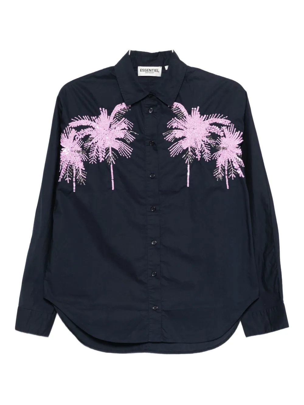 Essentiel Antwerp Fresh Sequin-embellished Shirt In Blue