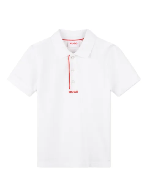 HUGO KIDS playera tipo polo con logo estampado