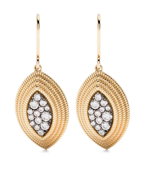 LEANDRA 18kt yellow gold Cabo Dragon diamond earrings