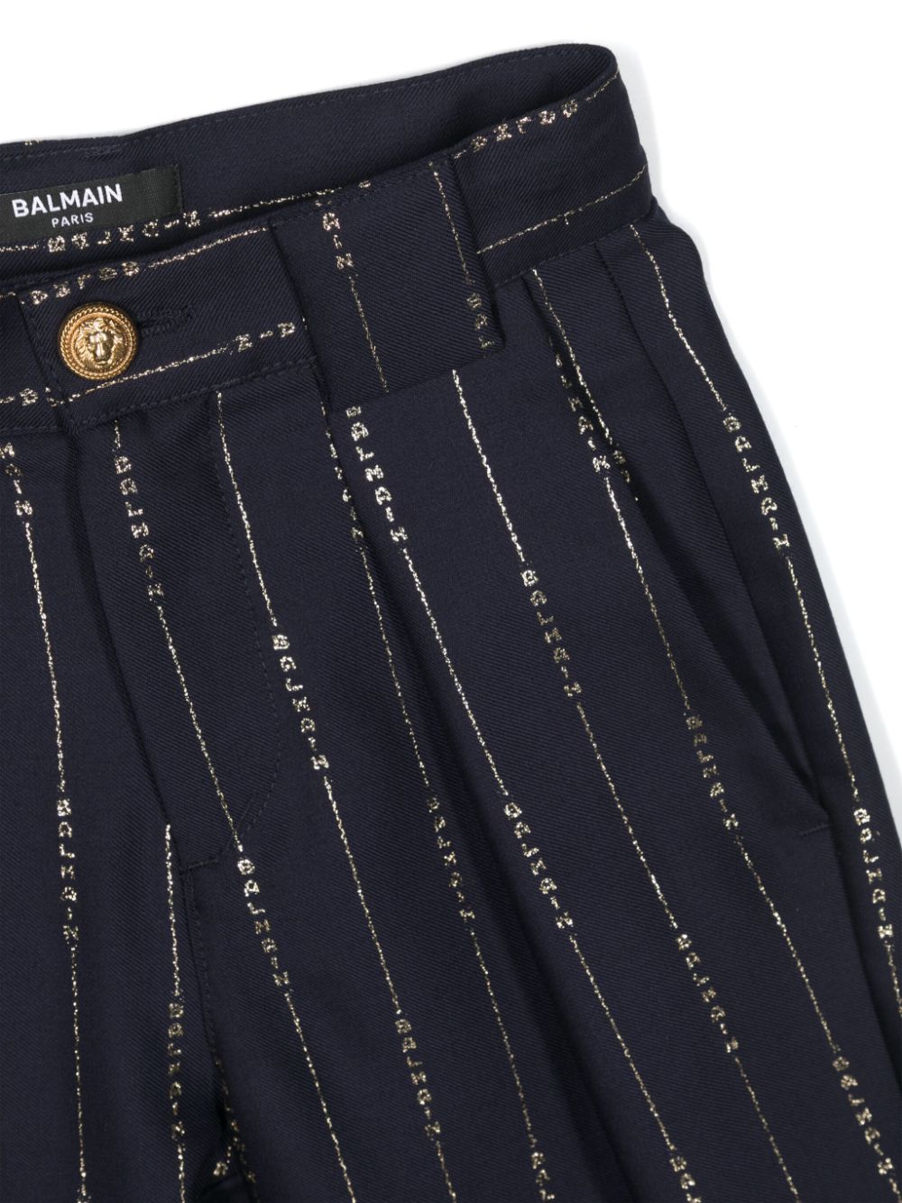 Shop Balmain Logo-jacquard Double-breasted Suit In Blue