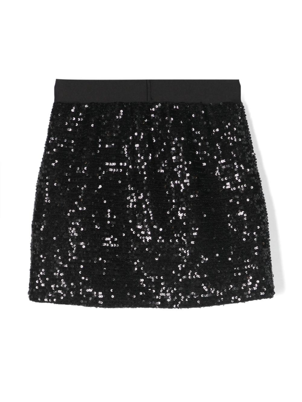 Shop Balmain Bow-detail Sequinned Miniskirt In Black