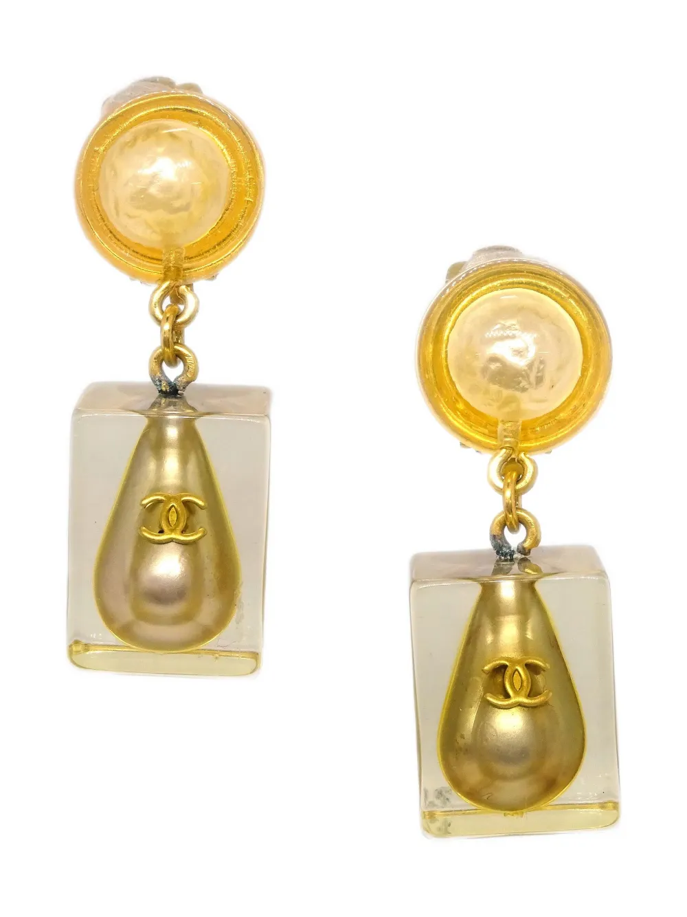 CHANEL Pre-Owned 1997 パール イヤリング - ゴールドトーン CHANEL Pre-Owned 1997 パール イヤリング - ゴールドトーン
