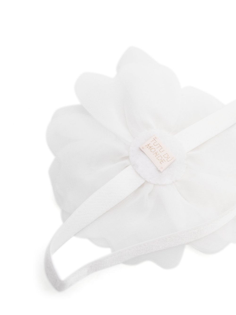 Shop Tutu Du Monde Floral-appliqué Organza Hairband In White