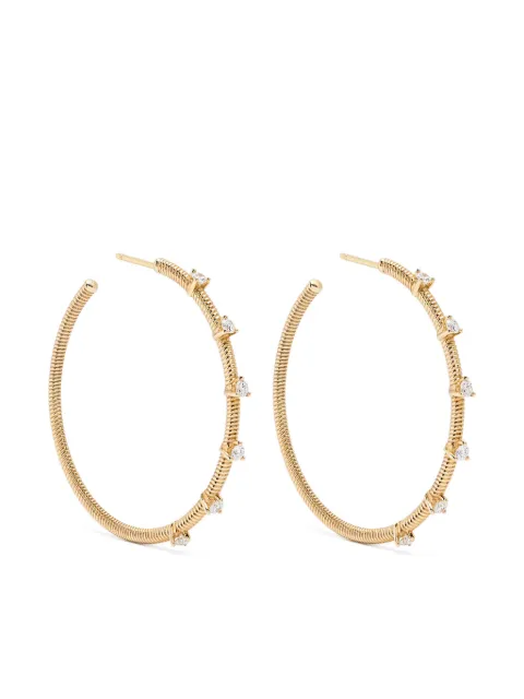 LEANDRA 18kt yellow gold Cabo M diamond earrings