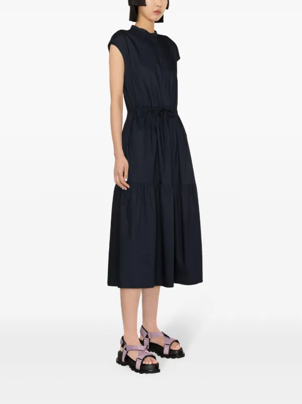 Woolrich drawstring-waist Maxi Dress | Blue | FARFETCH GE