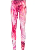 Roberto Cavalli plumage-print leggings - Pink