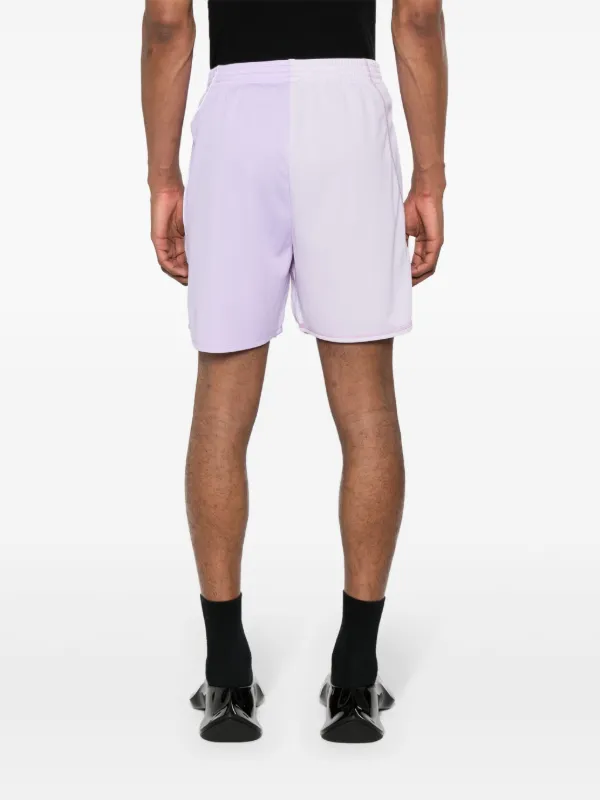 Martine Rose Half And Half Football Shorts | Purple | FARFETCH Martine Rose Half And Half Football Shorts | Purple | FARFETCH
