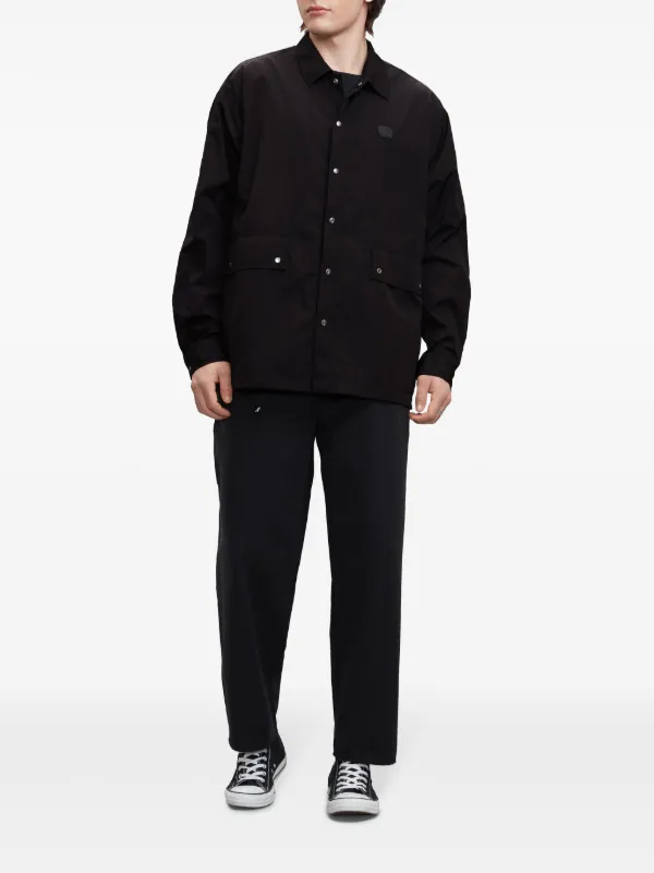 agnes b.◆Sport b. メンズ Dino & b. ラウンド スタッド SPORT b. By Agnès b. Dino-badge press-stud Shirt | Black