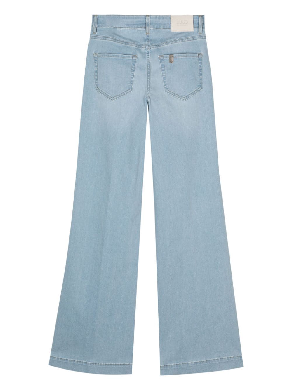 Shop Liu •jo Mid-rise Flared Jeans In Blue