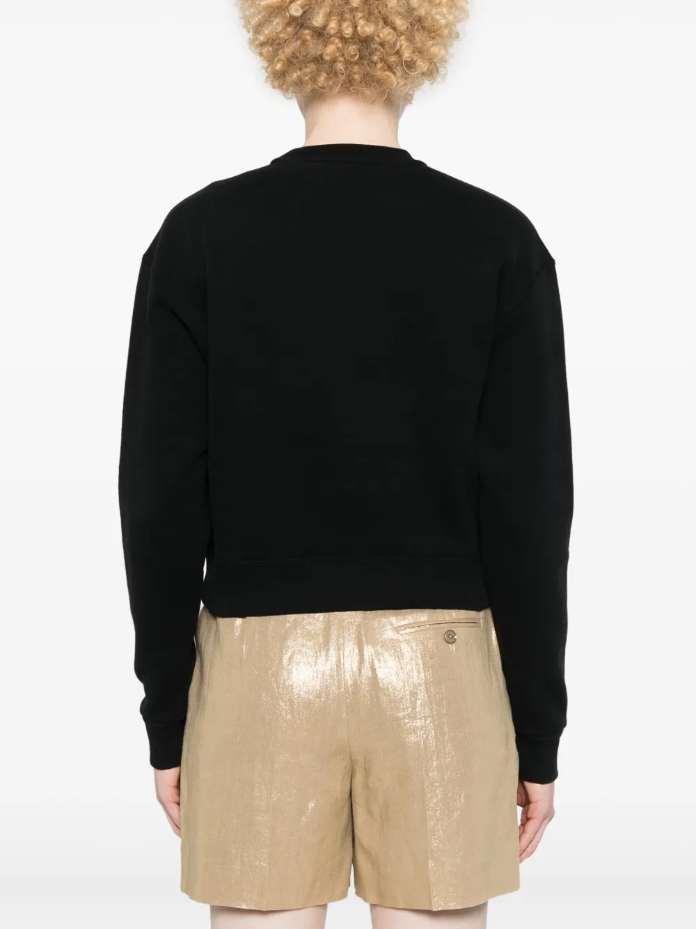 Polo Ralph Lauren Logo-embroidered Tonal Stitching Sweatshirt In Black