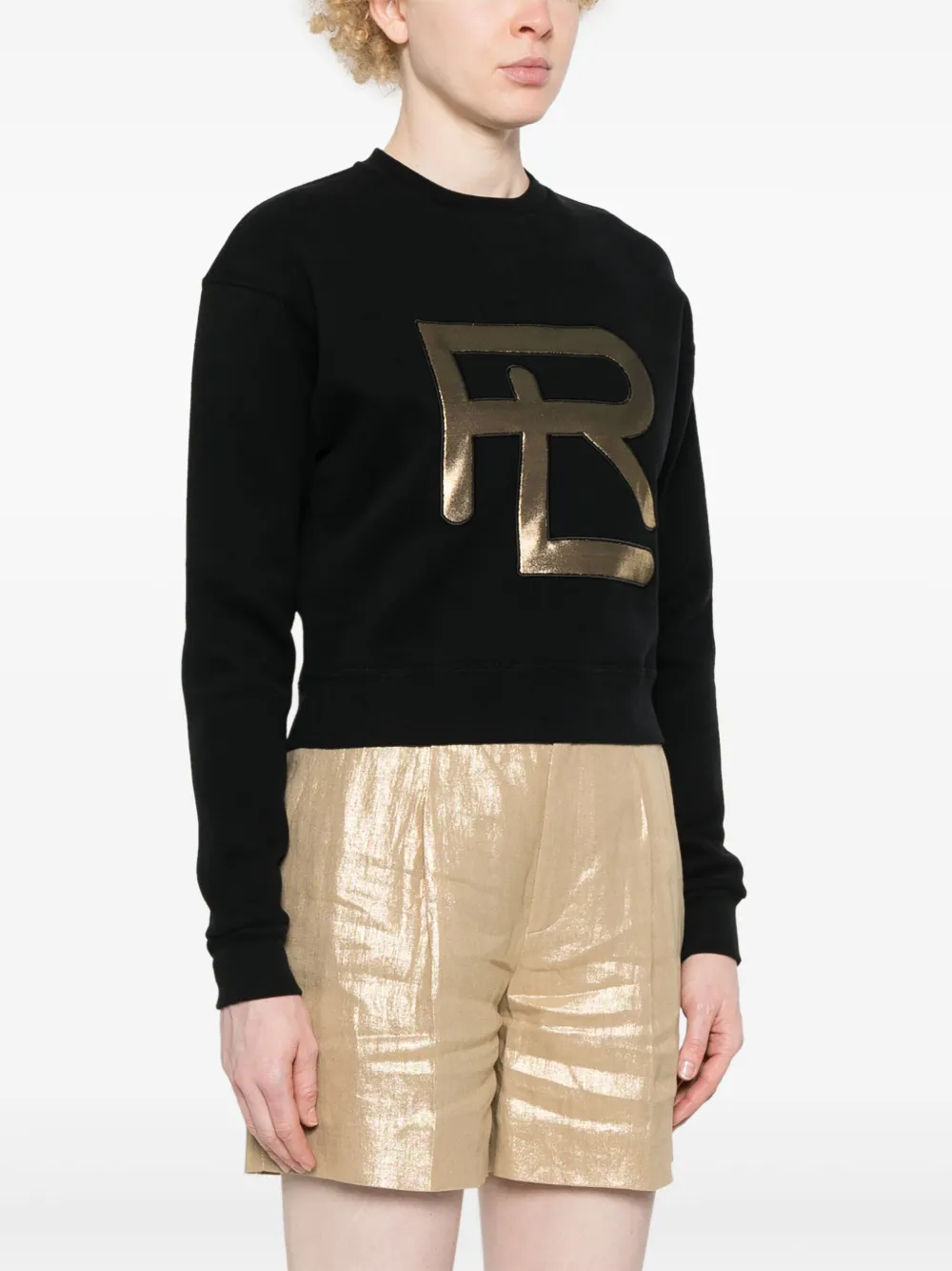 Polo Ralph Lauren Logo-embroidered Tonal Stitching Sweatshirt In Black