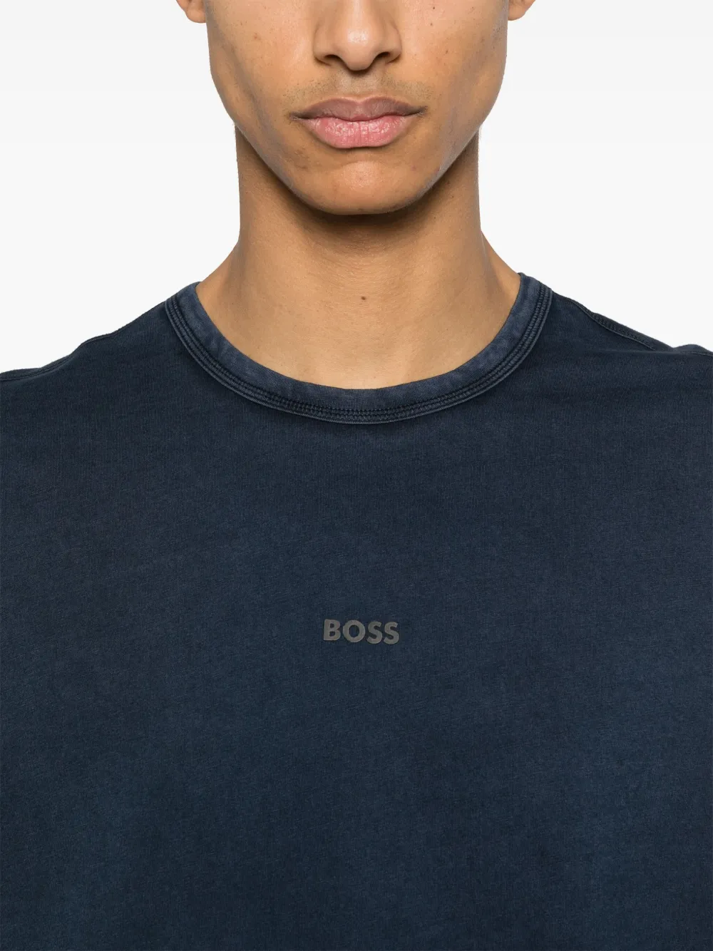 BOSS T-shirt met logo Blauw