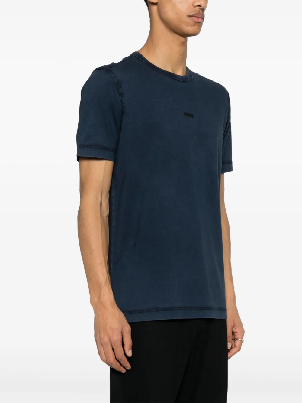 BOSS T-shirt met logo Blauw