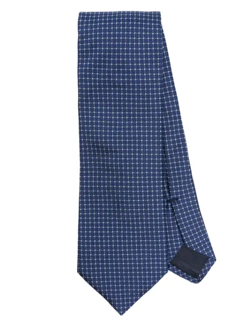 Corneliani corbata de seda con motivo en jacquard