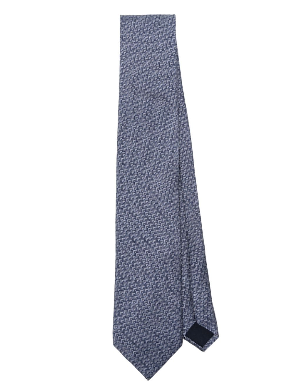 Corneliani Zijden stropdas Blauw