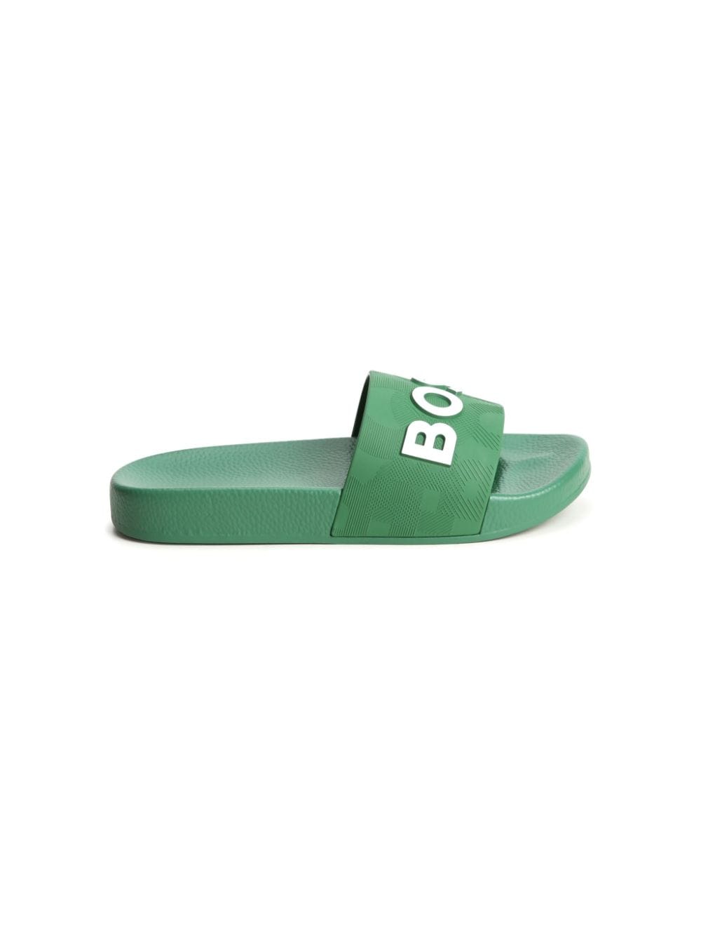 BOSS Kidswear logo-embossed slides - Groen