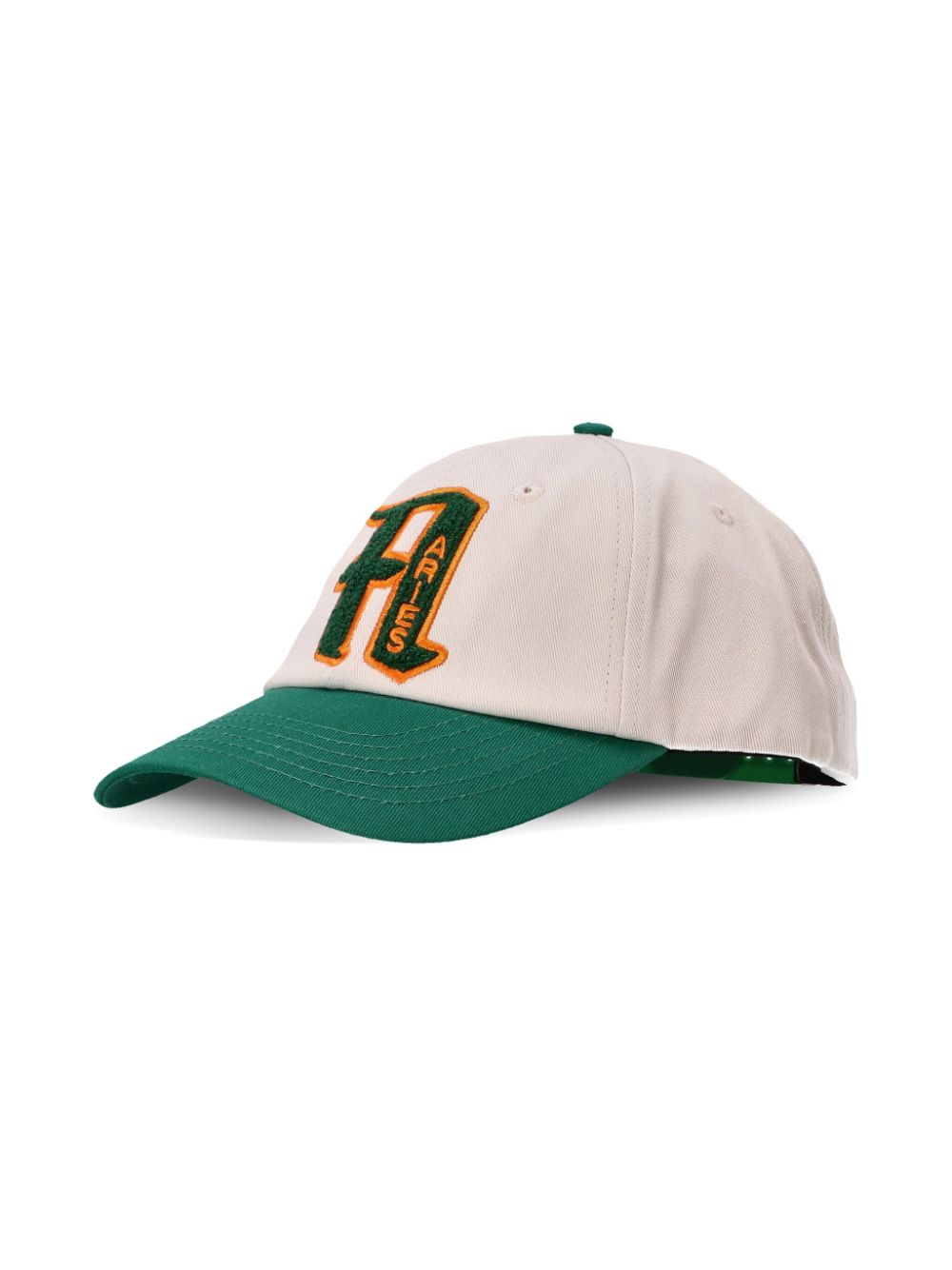 Shop Aries Colour-block Logo-print Baseball Cap In Neutrals