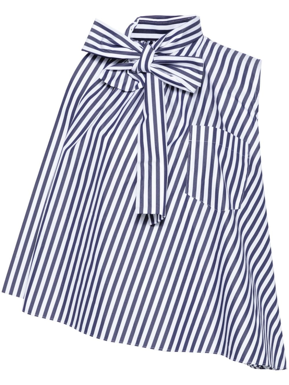Sacai striped poplin blouse Blauw