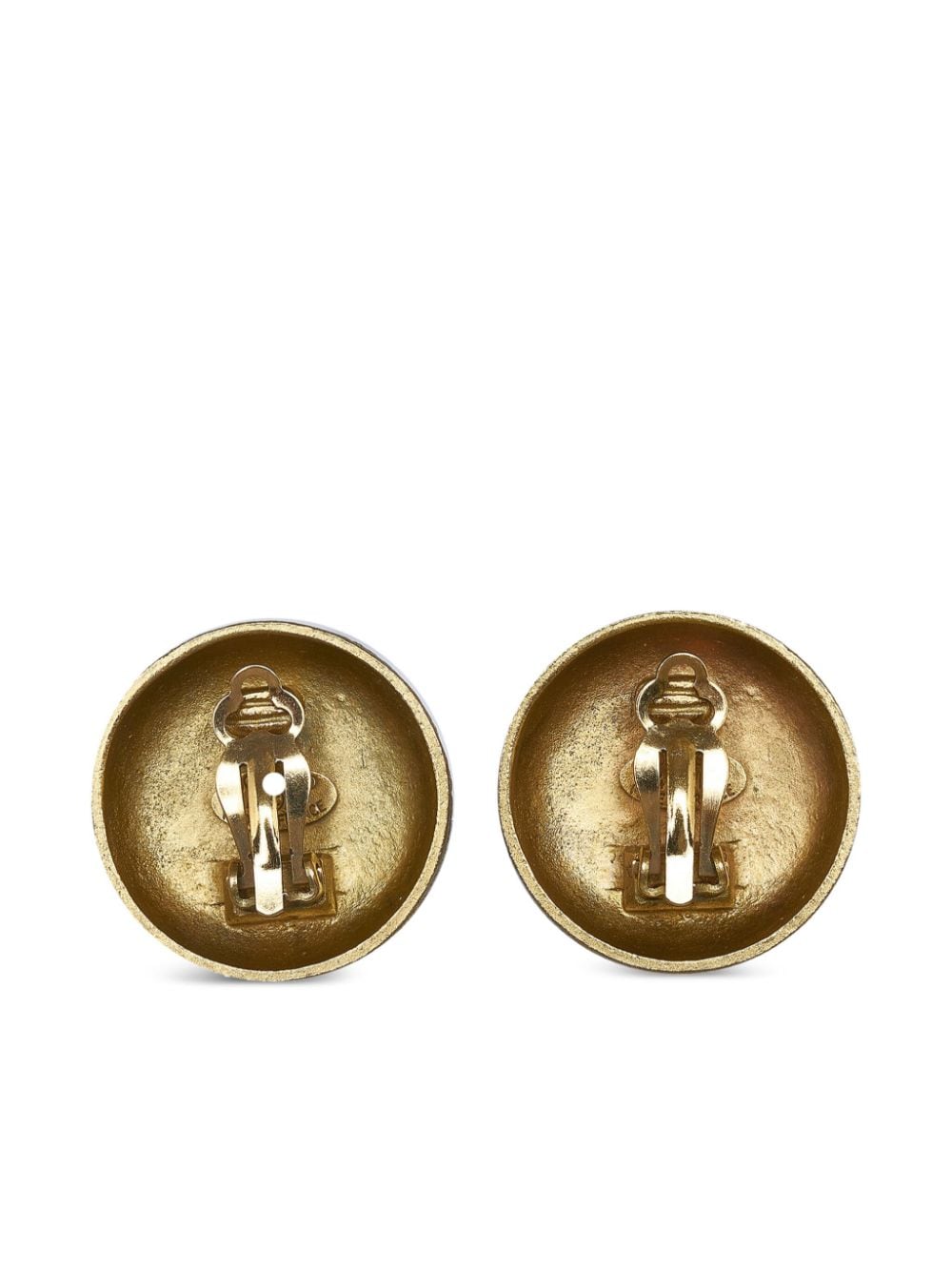 CHANEL Pre-Owned CC button clip-on earrings - Goud