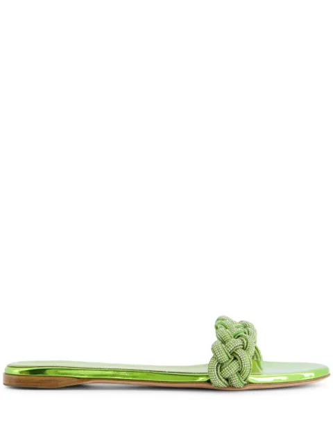 Giambattista Valli crystal-embellished braided sandals