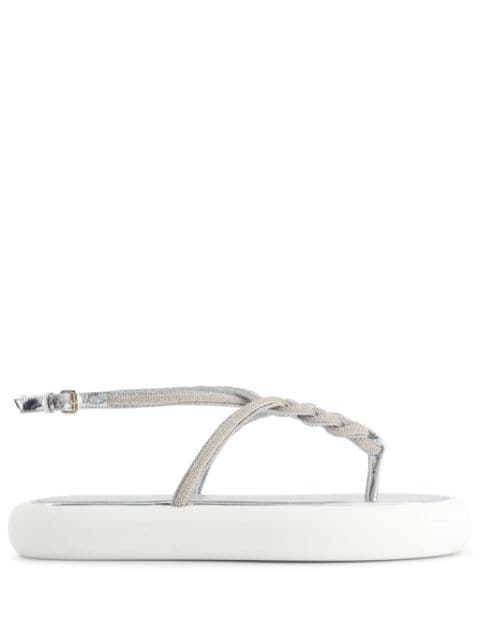 Giambattista Valli crystal-embellished flatform sandals