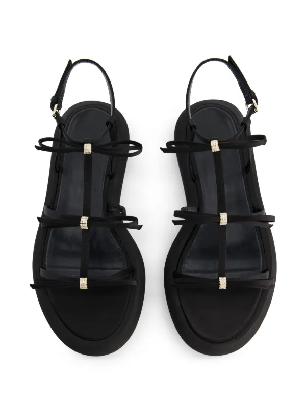 Giambattista Valli Sandalias Planas Con Detalle De Lazo Negro