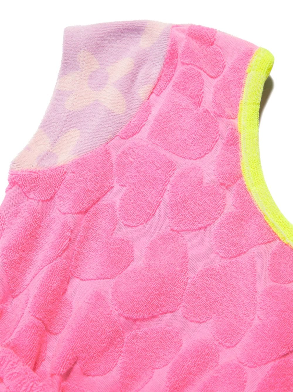 Shop Billieblush Heart-pattern Towelling Dress In Pink