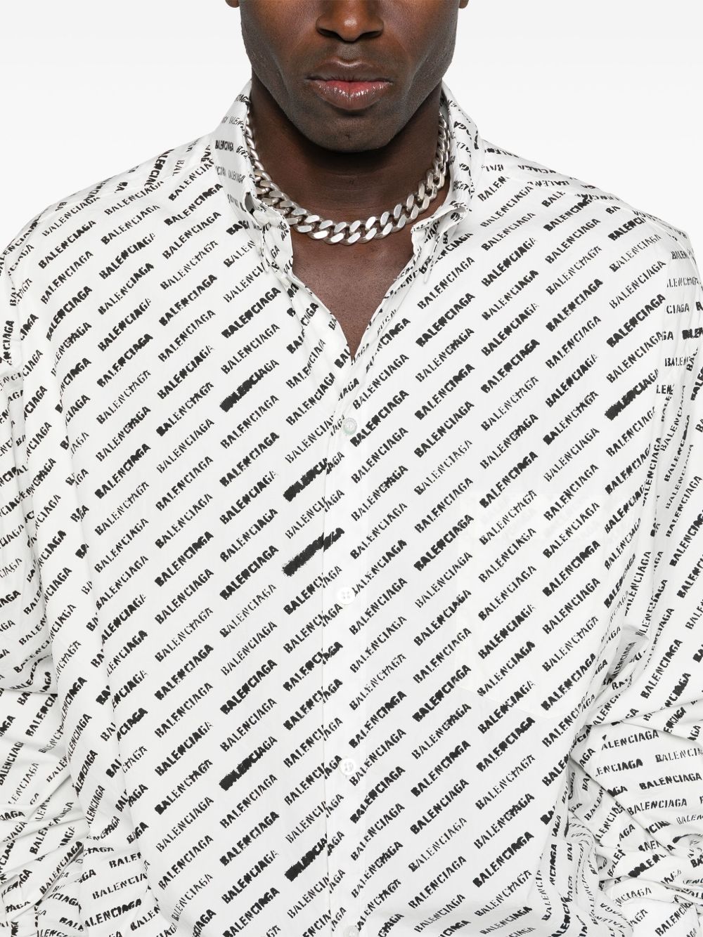 Balenciaga logo-print shirt Men