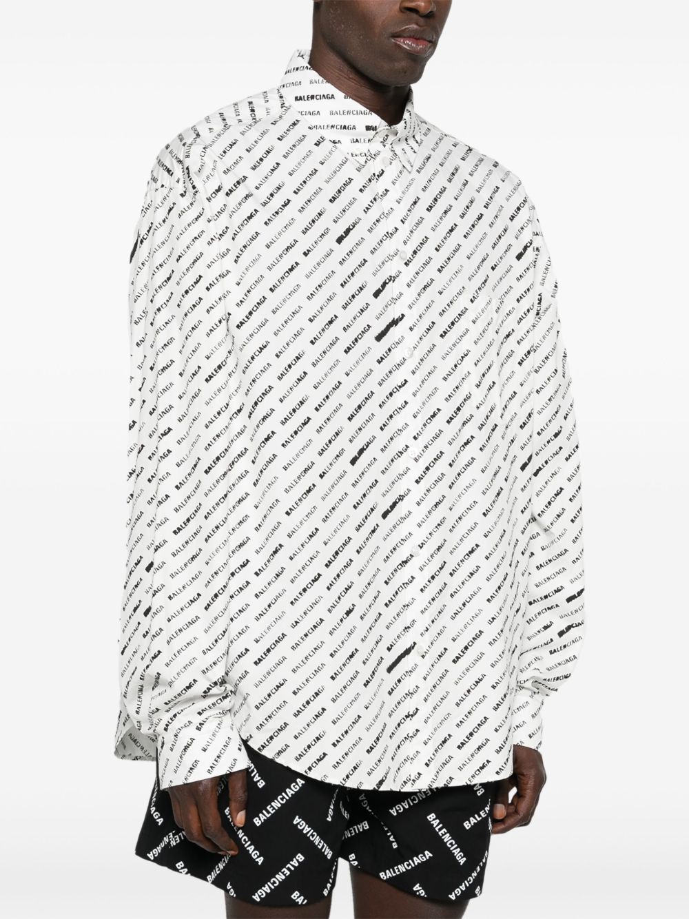 Balenciaga logo-print shirt Men