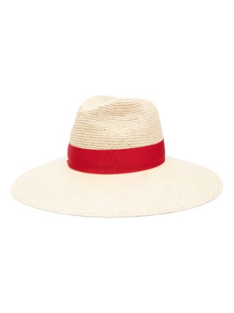 Borsalino side-bow straw sun hat