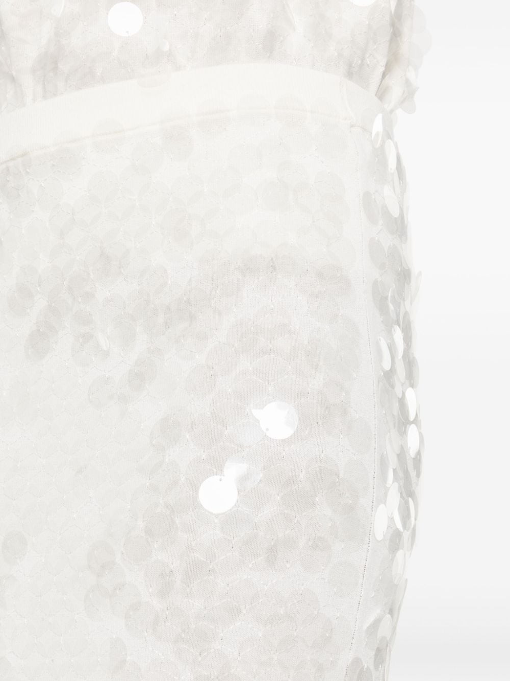 Shop N°21 Sequinned Cotton Skirt In White