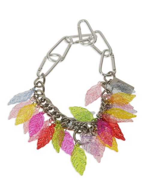 Chopova Lowena leaf-bead chain necklace