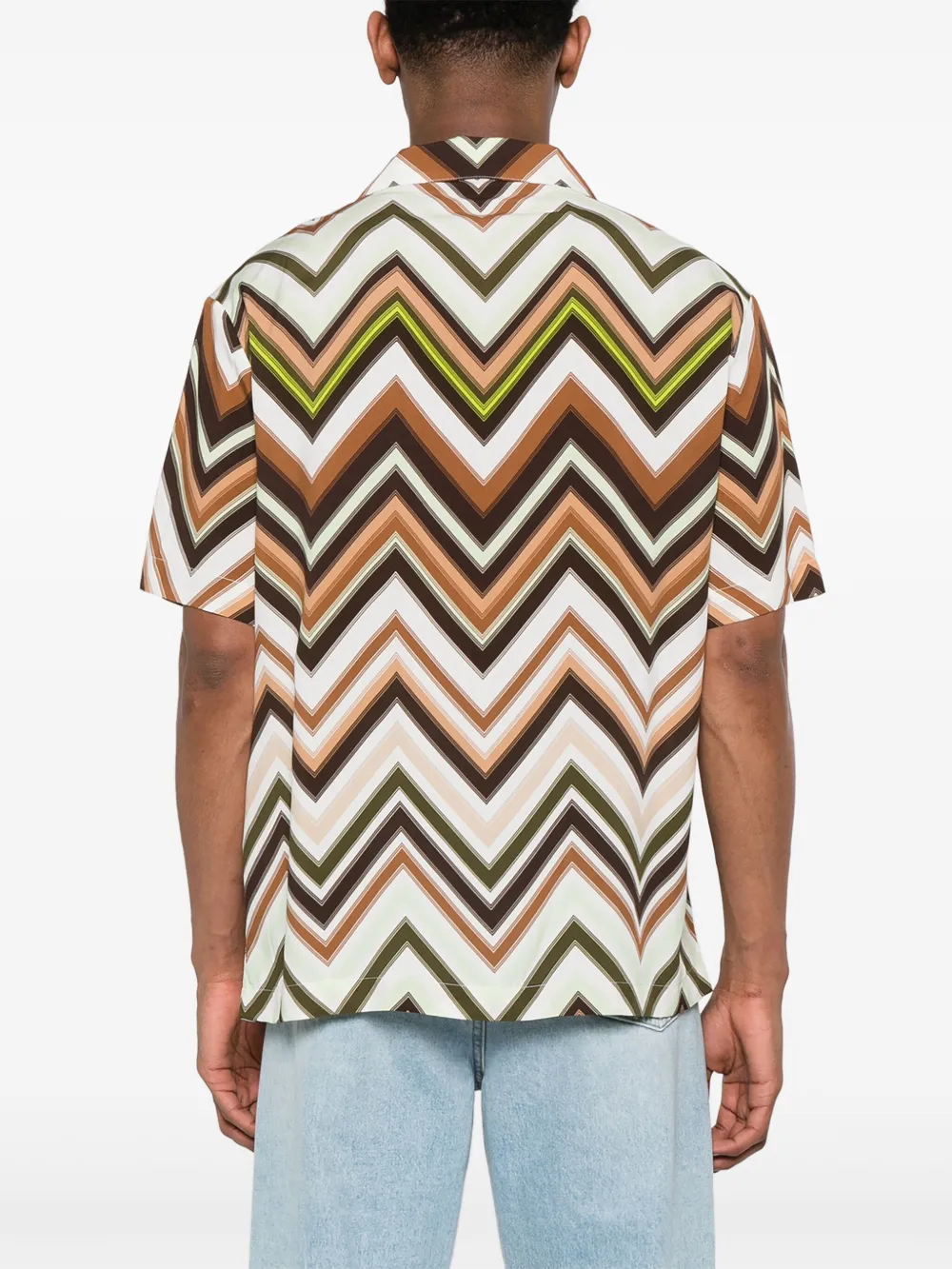 Missoni Overhemd met zigzag patroon Groen