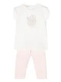 LIU JO rhinestone-embellished trouser set - White