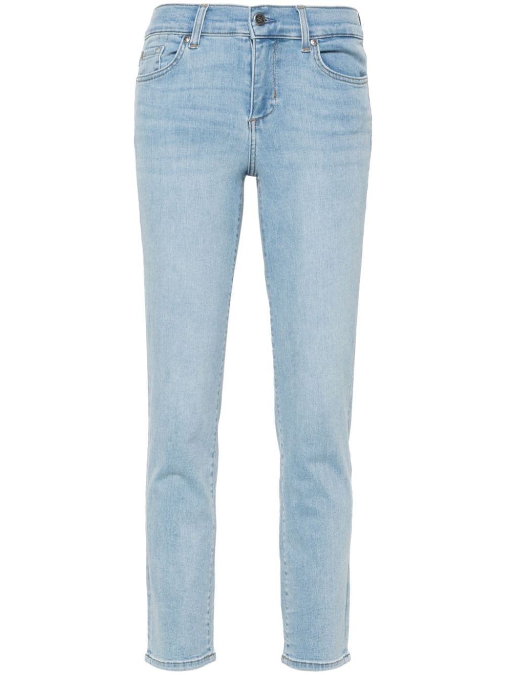 Liu •jo Mid-rise Slim-fit Cropped Jeans In Blue