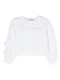 Miss Blumarine rhinestone-embellished sweatshirt - White
