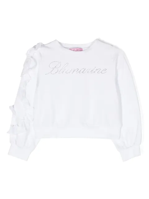 Miss Blumarine sudadera con detalle de strass