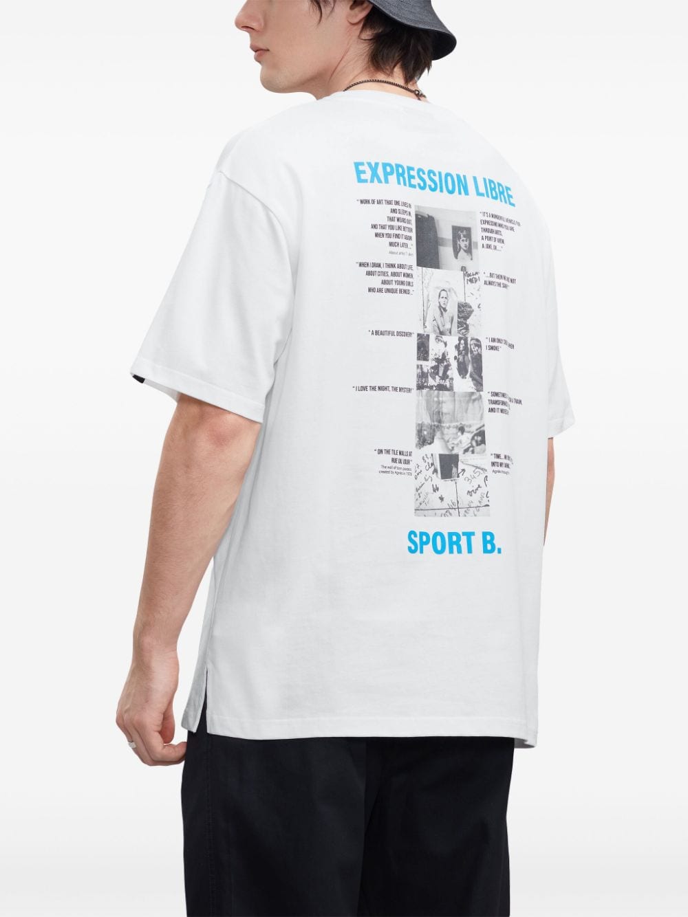 Shop Sport B. By Agnès B. Slogan-print Cotton T-shirt In White