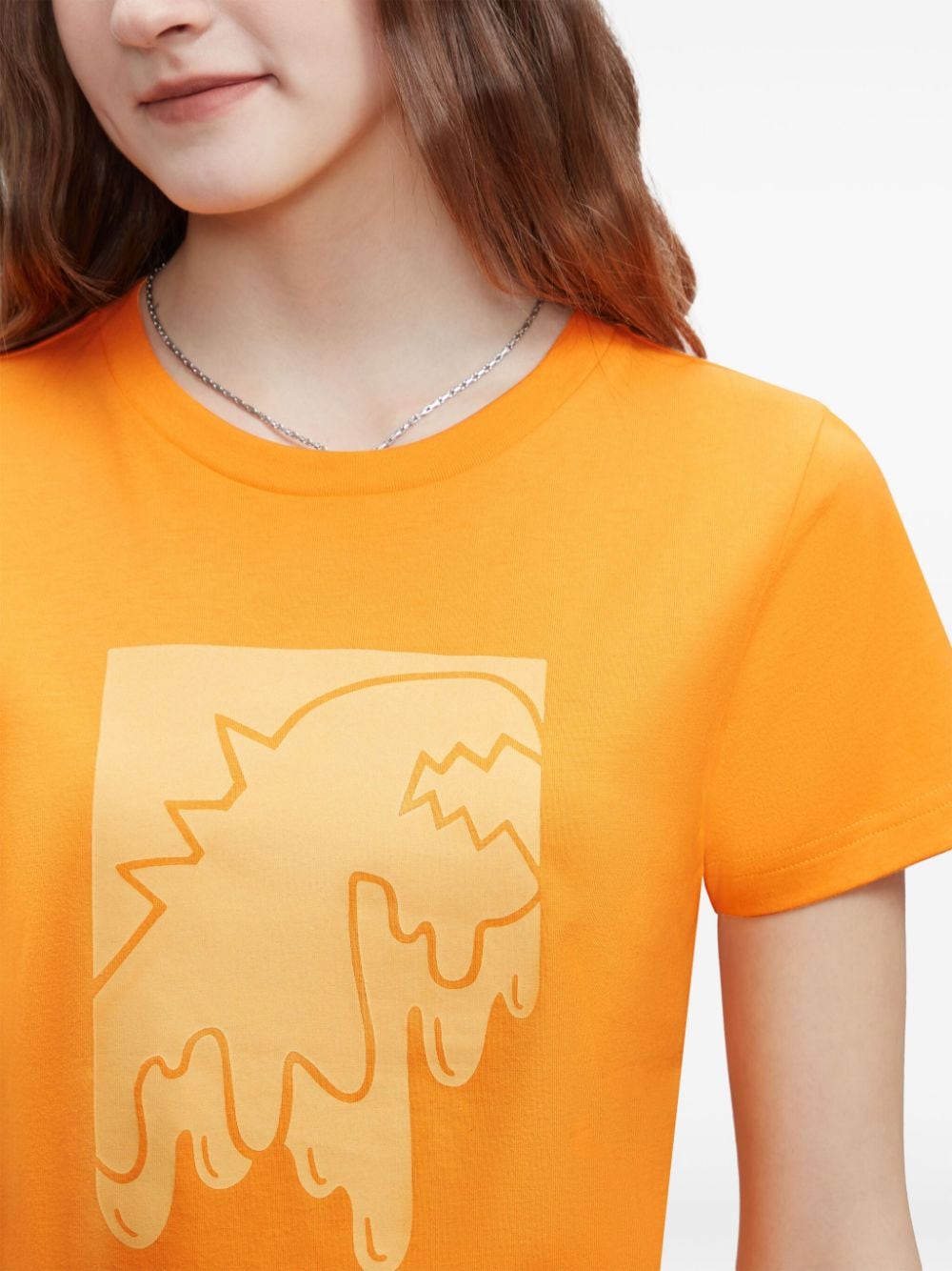 Shop Sport B. By Agnès B. Dino-print Cotton T-shirt In Yellow